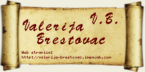 Valerija Brestovac vizit kartica